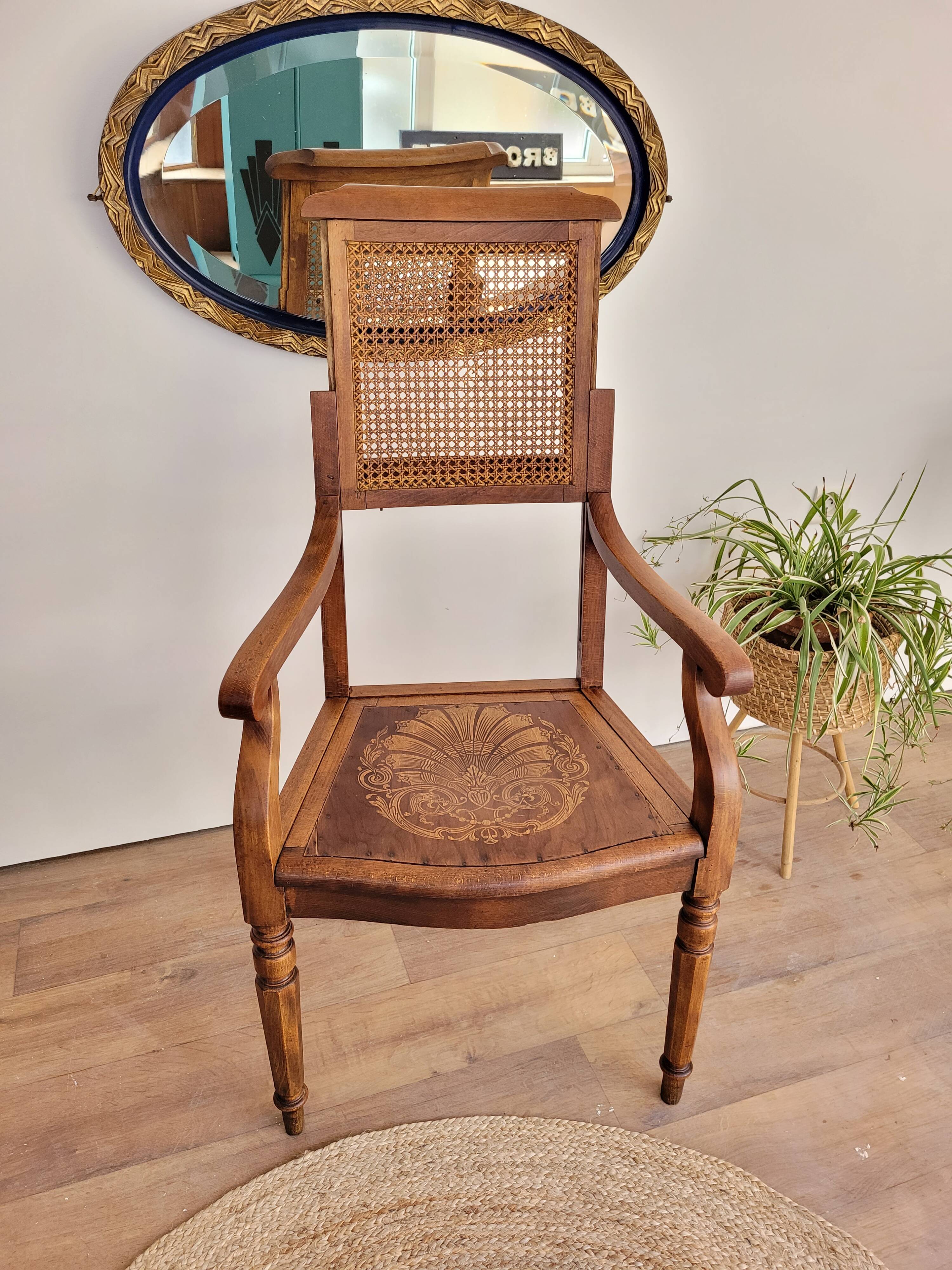 Early 20th century wooden barber's chair