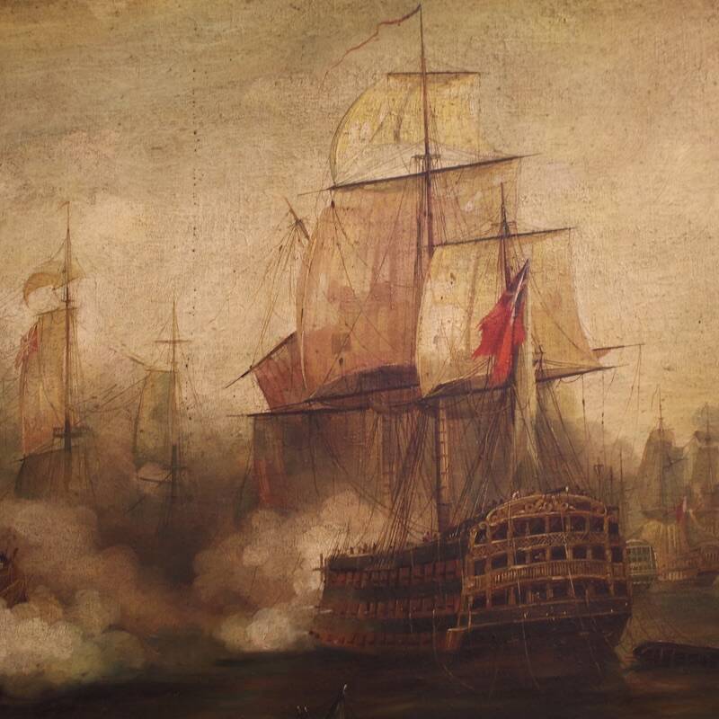 Peinture maritime française du XXe siècle Bataille de Trafalgar