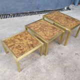 Brass nest of tables 1970