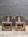 Pair of antique Chinese armchairs in patinated wood