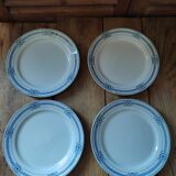 4 plates porcelain Sarreguemines