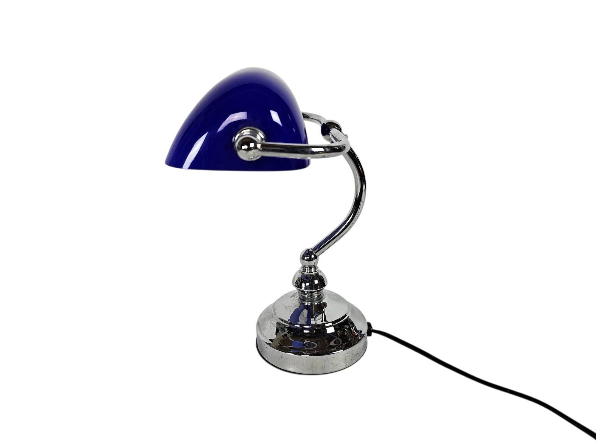 Banker's lamp - Tiffany style - metal - opaline - 1990s