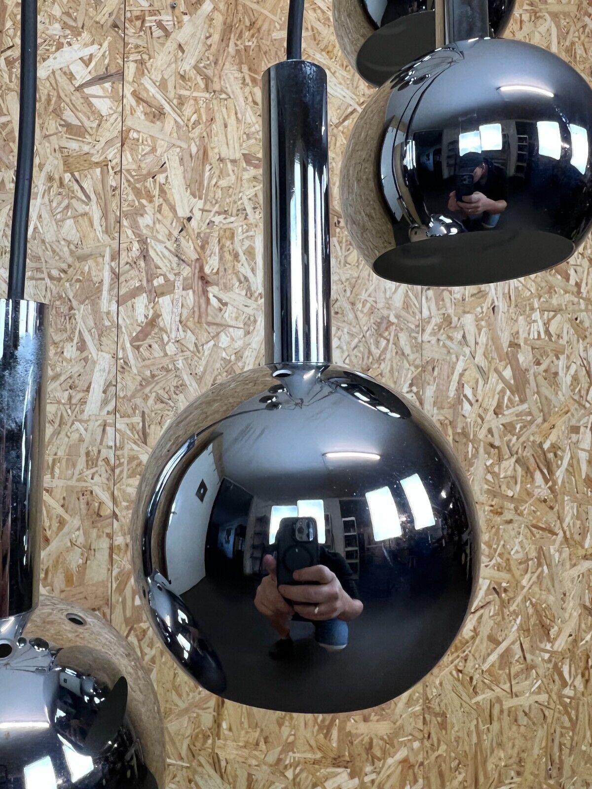 60s 70s Wortmann & Filz cascade lamp ceiling light chrome space age