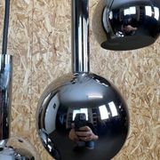 Lampe cascade plafonnier chrome space age 60s 70s Wortmann & Filz