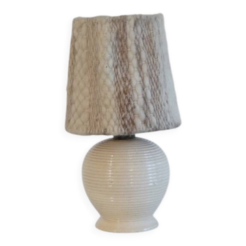 Lampe en ceramique craquelée 1950
