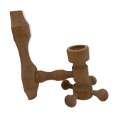Bougeoir en bois par Arne Hoyer, 1970