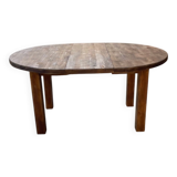 1950s round pine table with extensions