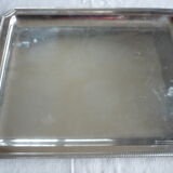 Presentation tray in silver metal