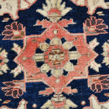 2x10 Faded Pink & Navy Blue Persian Runner Rug, 71x294Cm