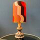 Space Age table lamp in orange ceramic West Germany Fat Lava