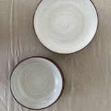 Dessert service in Gien stoneware, vintage 1970