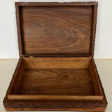 Carved wooden box