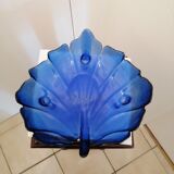Leaf tray fruit basket in blue glass