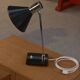 Lampe de bureau laquée noir et métal chromé design italien vers 1970's