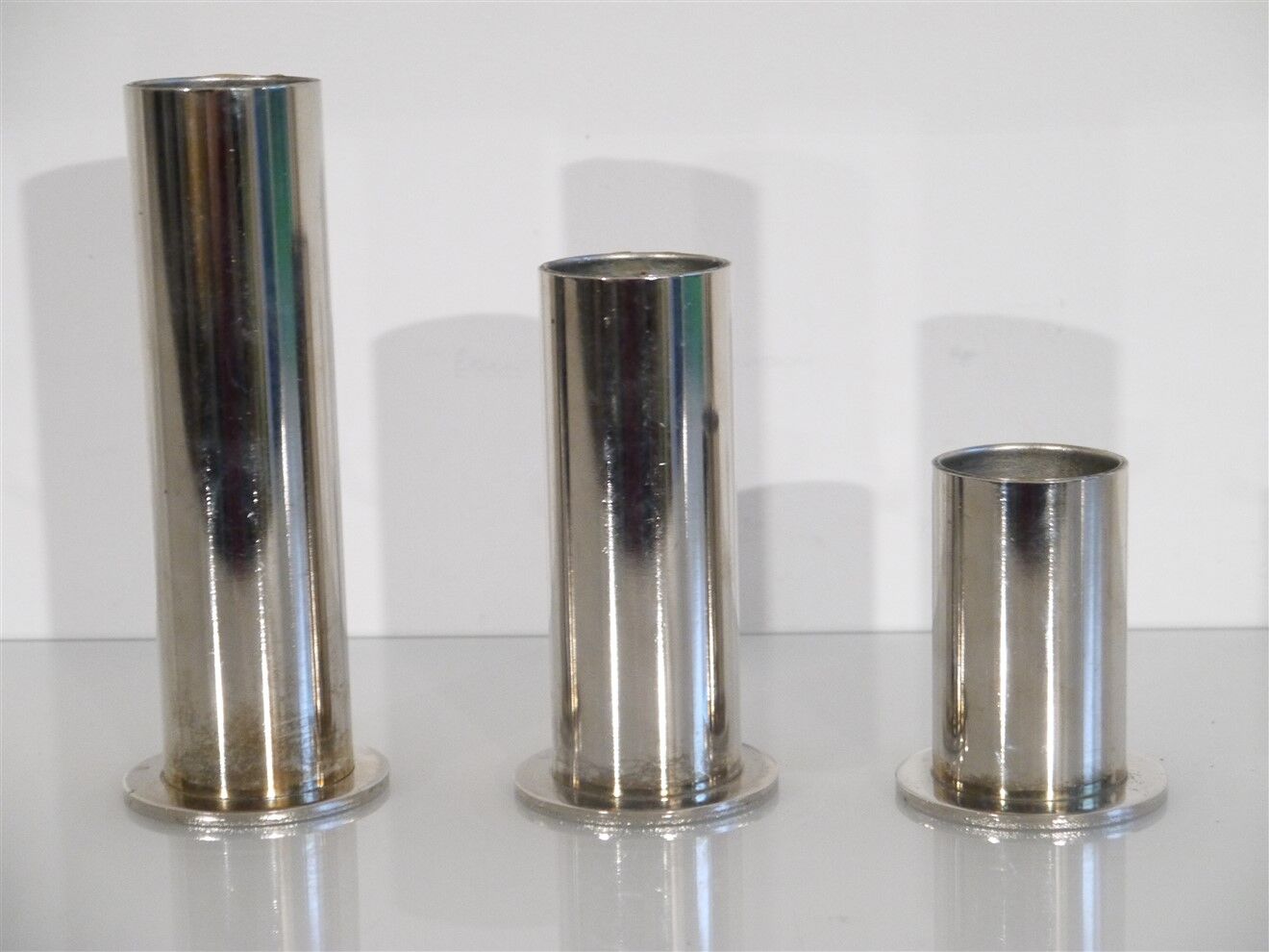 Set of vintage metal candle holders 1970