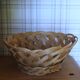 Large vintage woven wicker basket