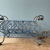 Decorative wrought iron basket