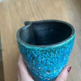 Petit vase fat lava bleu
