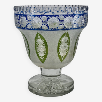 Bohemian crystal vase Late 19th century