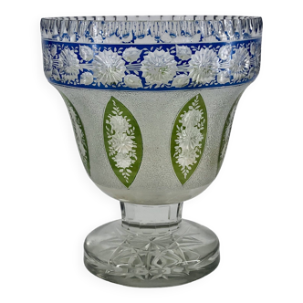 Bohemian crystal vase Late 19th century