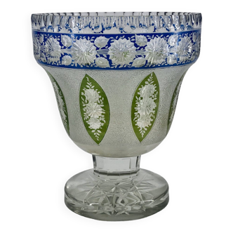 Vase en cristal de Bohème Fin XIXe