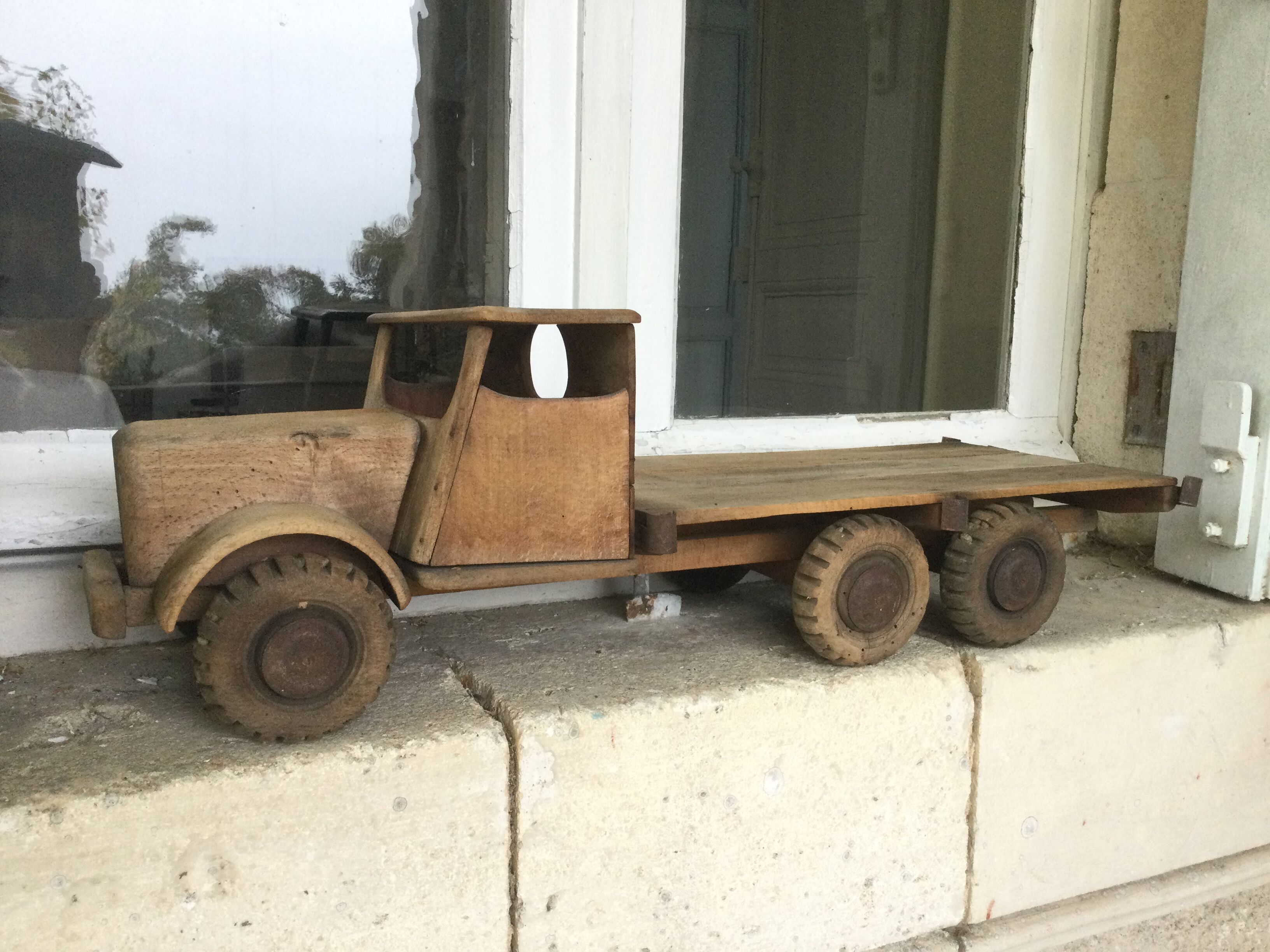 Antique oak transport truck