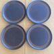Deep plates made of organic, wild, earthy marsh clay.