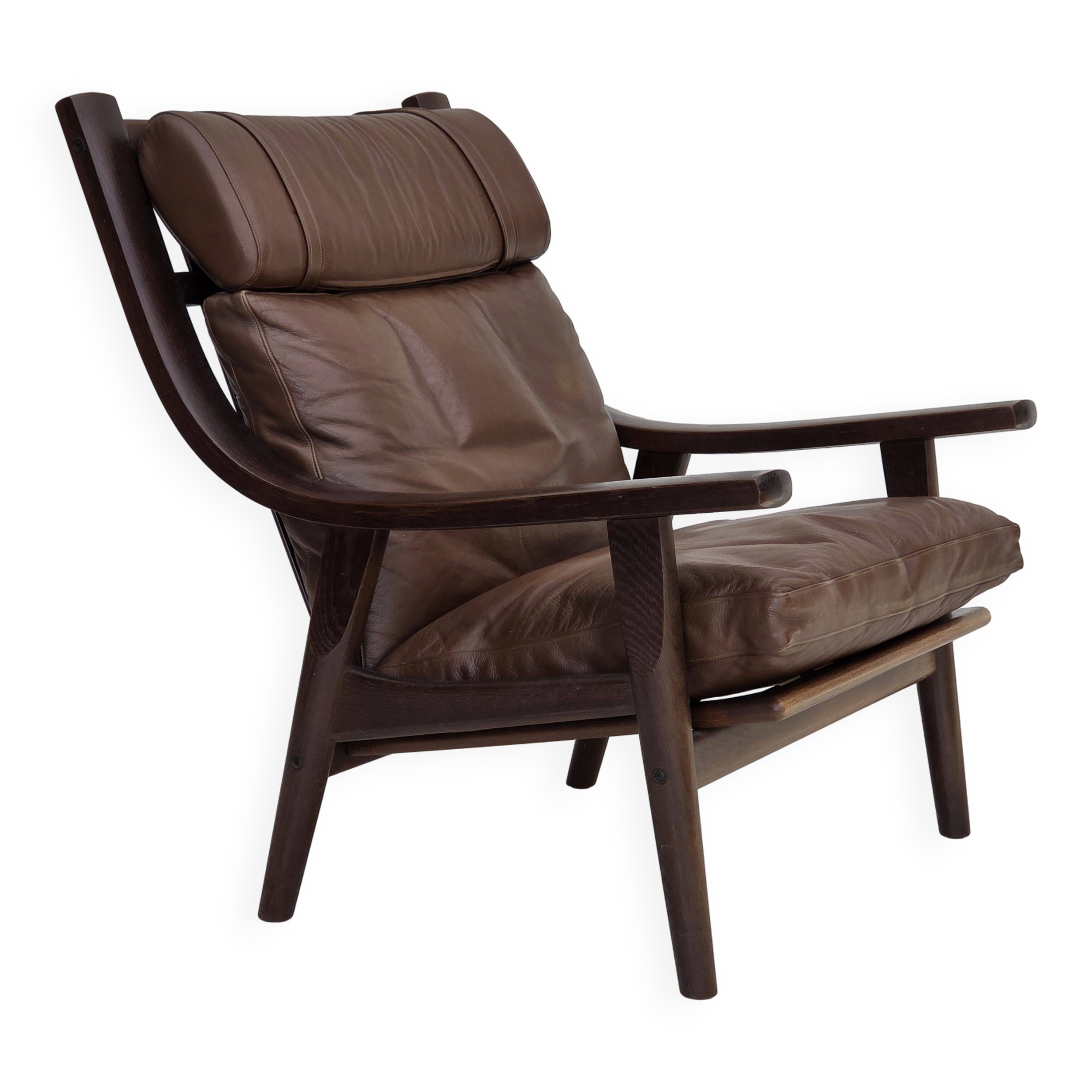 1970s, Danish design by H.J.Wegner, highback armchair, model GE530.