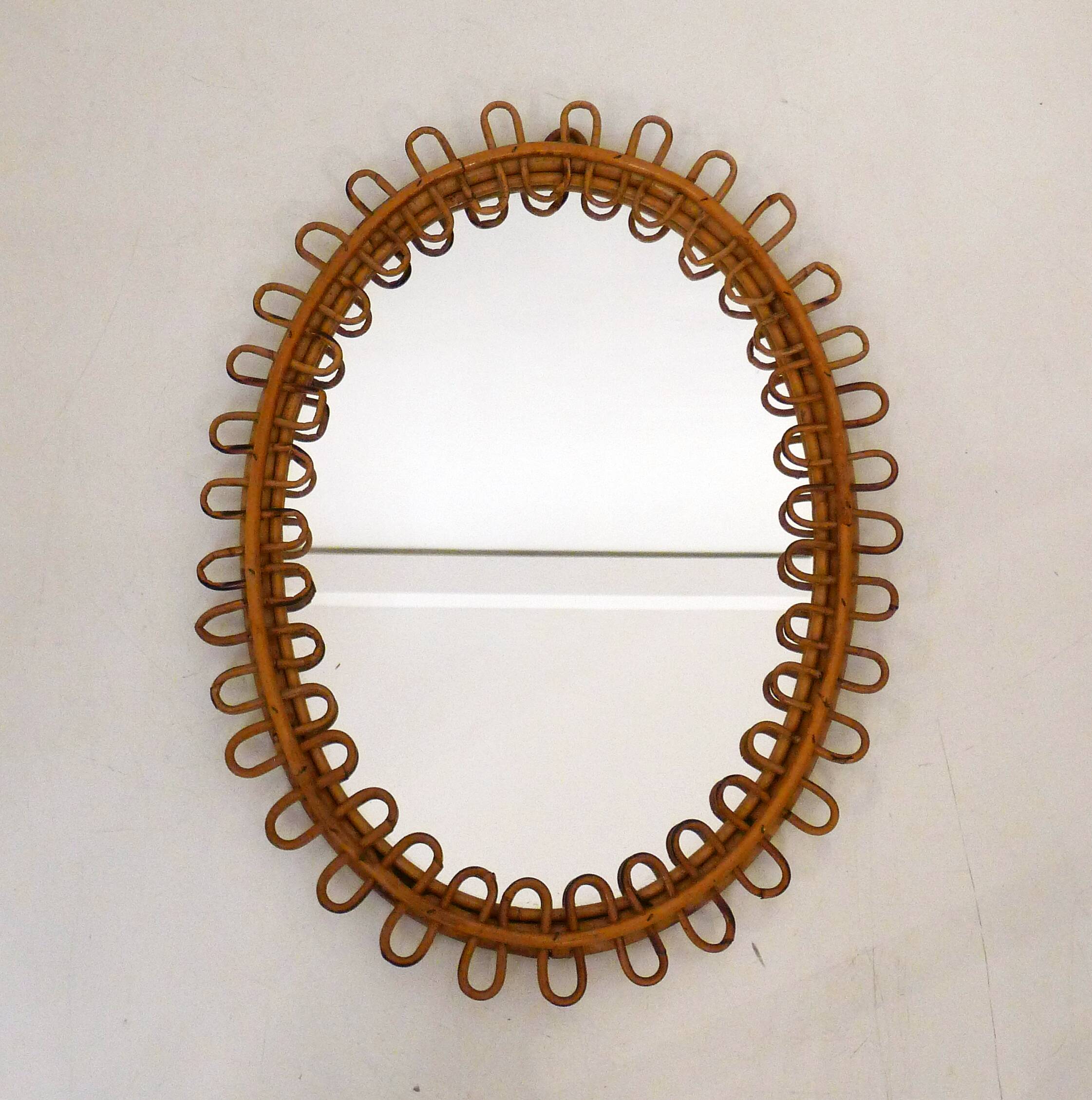 Albini Italian Rattan Mirror