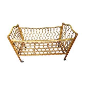 Rattan crib of the 50s