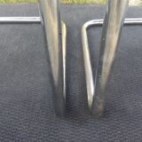 Pair of chairs B 32 Cesca Skaï blue by Marcel Breuer vintage 1960