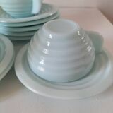 8 Opaline Mint Green Cups