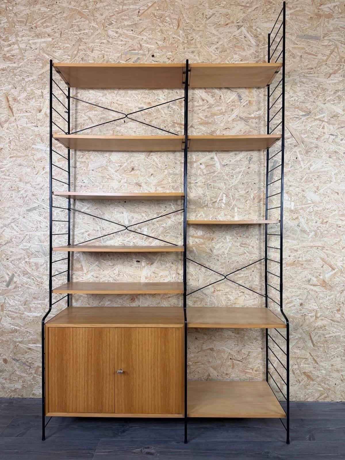 1960s 1970s Ash Shelving System Wall Unit from WHB Germany