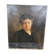 Oil on canvas portrait of a woman signed