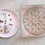 Applique vintage metal et verre made in spain