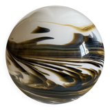 Marbled blown glass globe lampshade