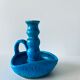 Candle holder fat lava blue