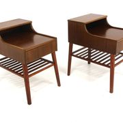 Set of 2 Scandinavian mahogany bedside tables, Sweden, 1960