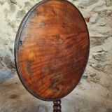 Antique mahogany side table – Round side table with tilting top, early 19th century