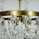 2-light brass and crystal ceiling light