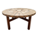 Danish vintage round stone coffee table 'Natures spirit'