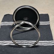Poul Henningsen Snake Chairs, Model PH-501 in chrome and full black leather