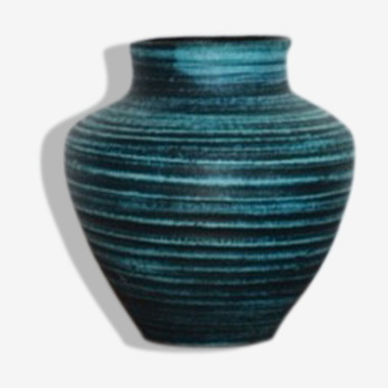 Vase boule céramique  Accolay série Gauloise France 1960