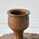 Atypical brown ceramic candle holder