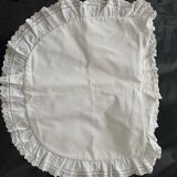 Lot de 3 taies en coton brodés main