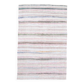 Tapis vintage rayé multicolore 5x8, design bohème pastel, 166x257 cm