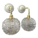 Pair of vintage wall sconces globes