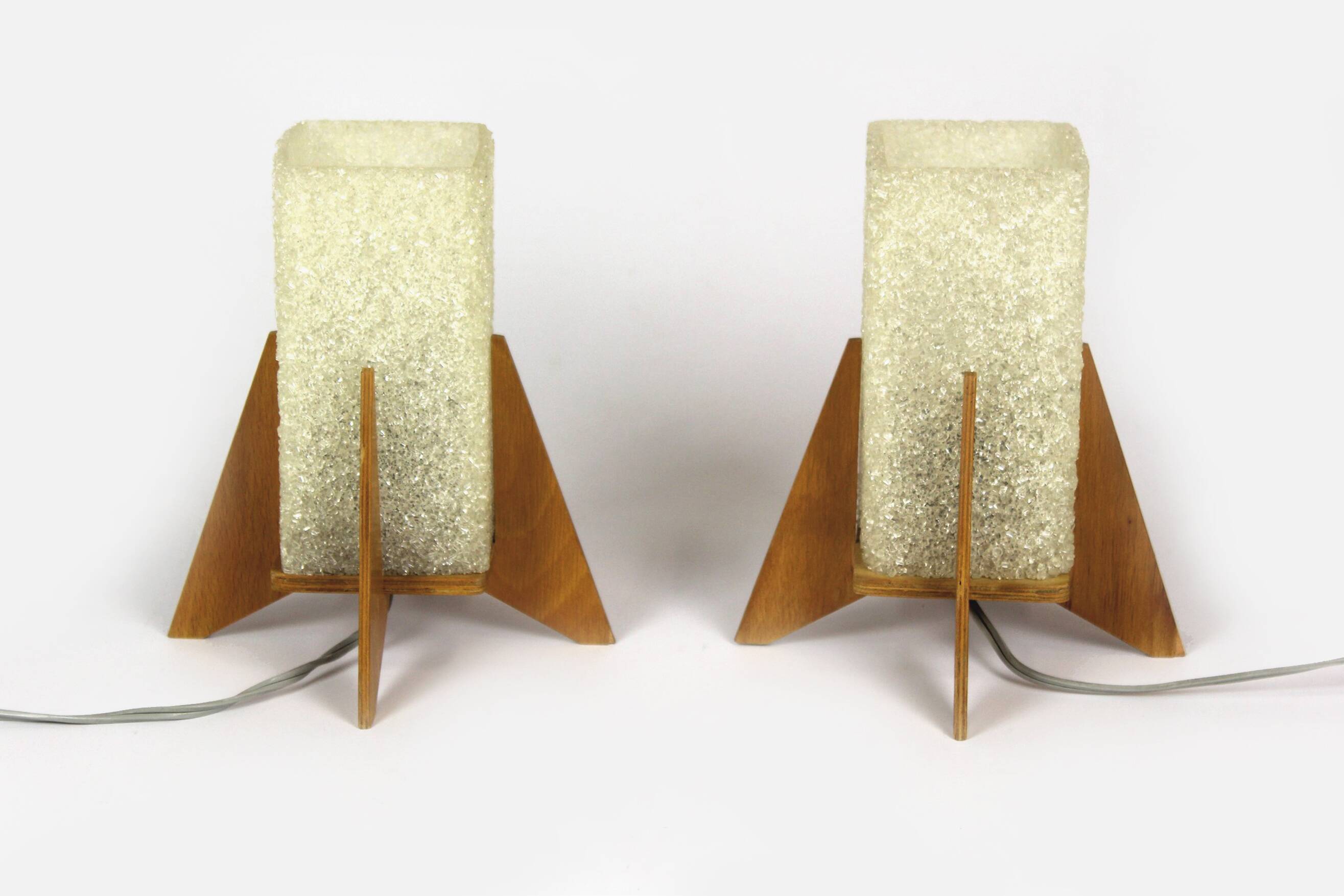 Rocket table lamps from pokrok zilina, 1970s, set of 2