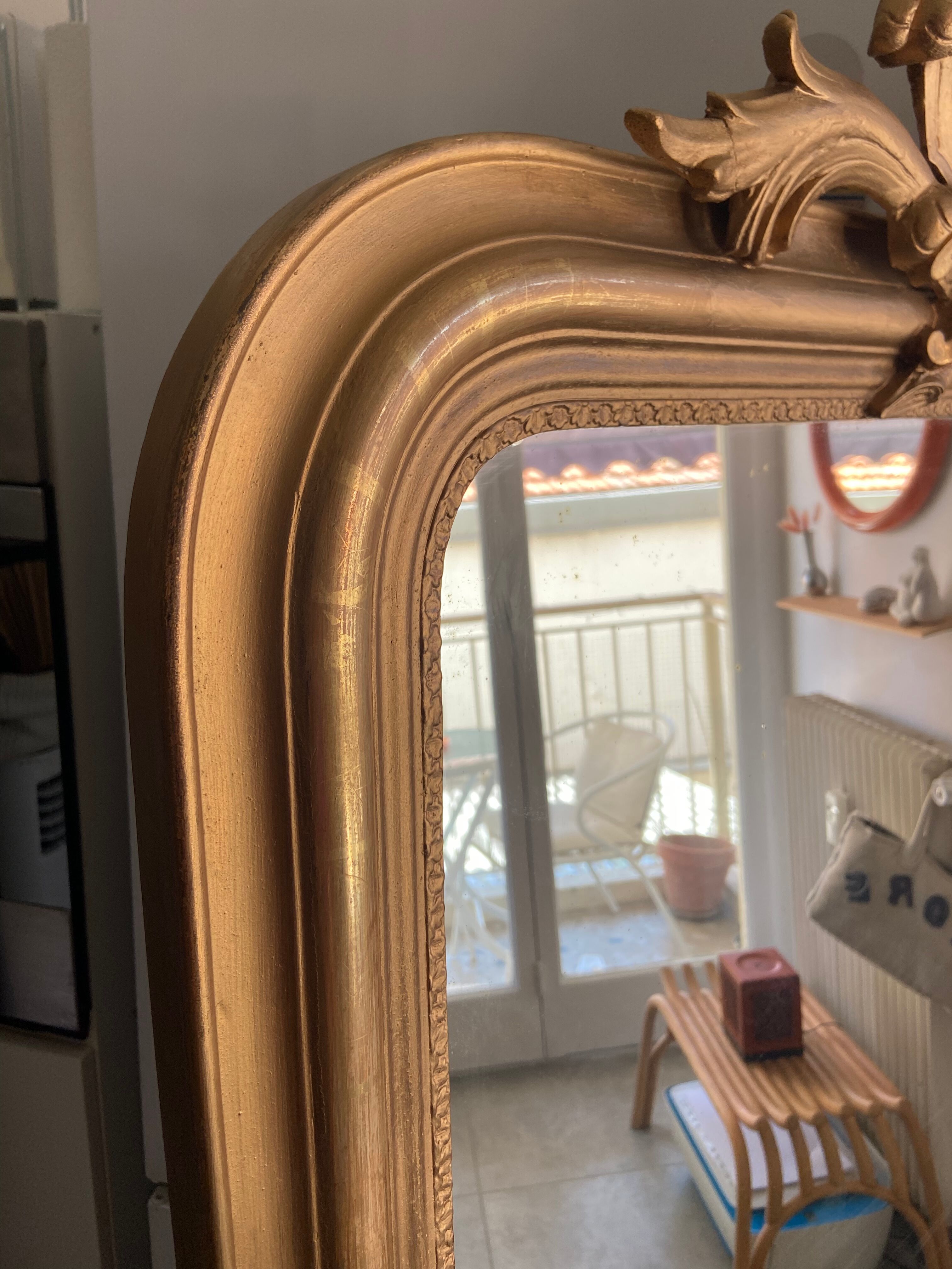 Nineteenth century pediment mirror