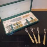 Dessert forks art deco bakelite- goldsmith in Vierzon